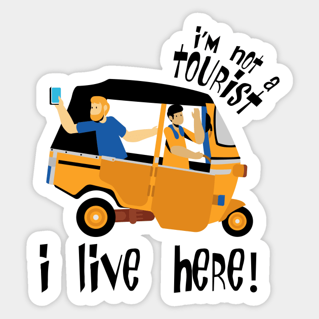 Humorous Tourism Travel Car Buggy Selfie Funny Sticker by Mellowdellow